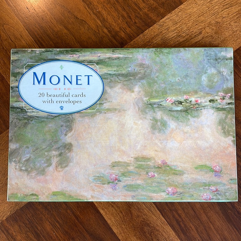 MONET STATIONERY SET - 20 CARDS & ENVELOPES - BEAUTIFUL!